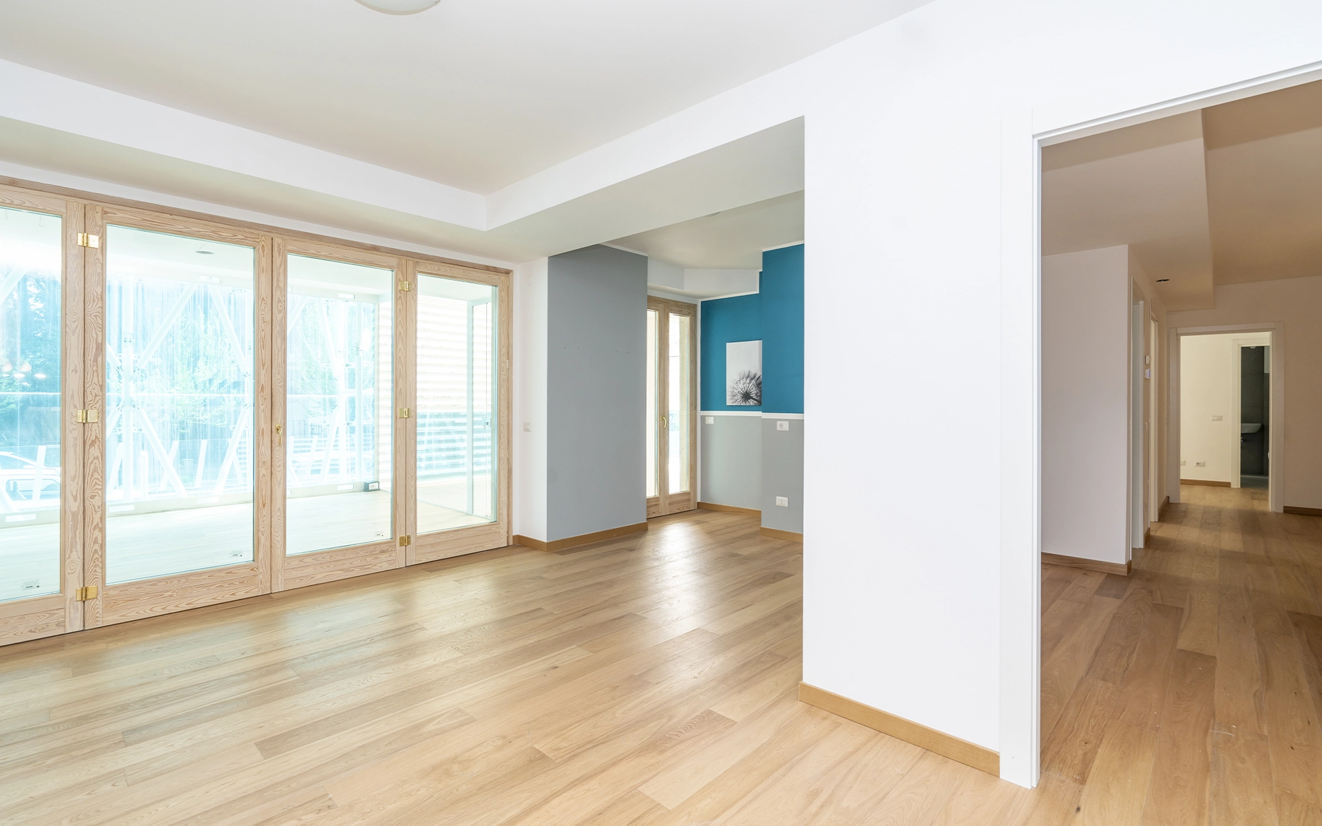 Trilocale con giardino